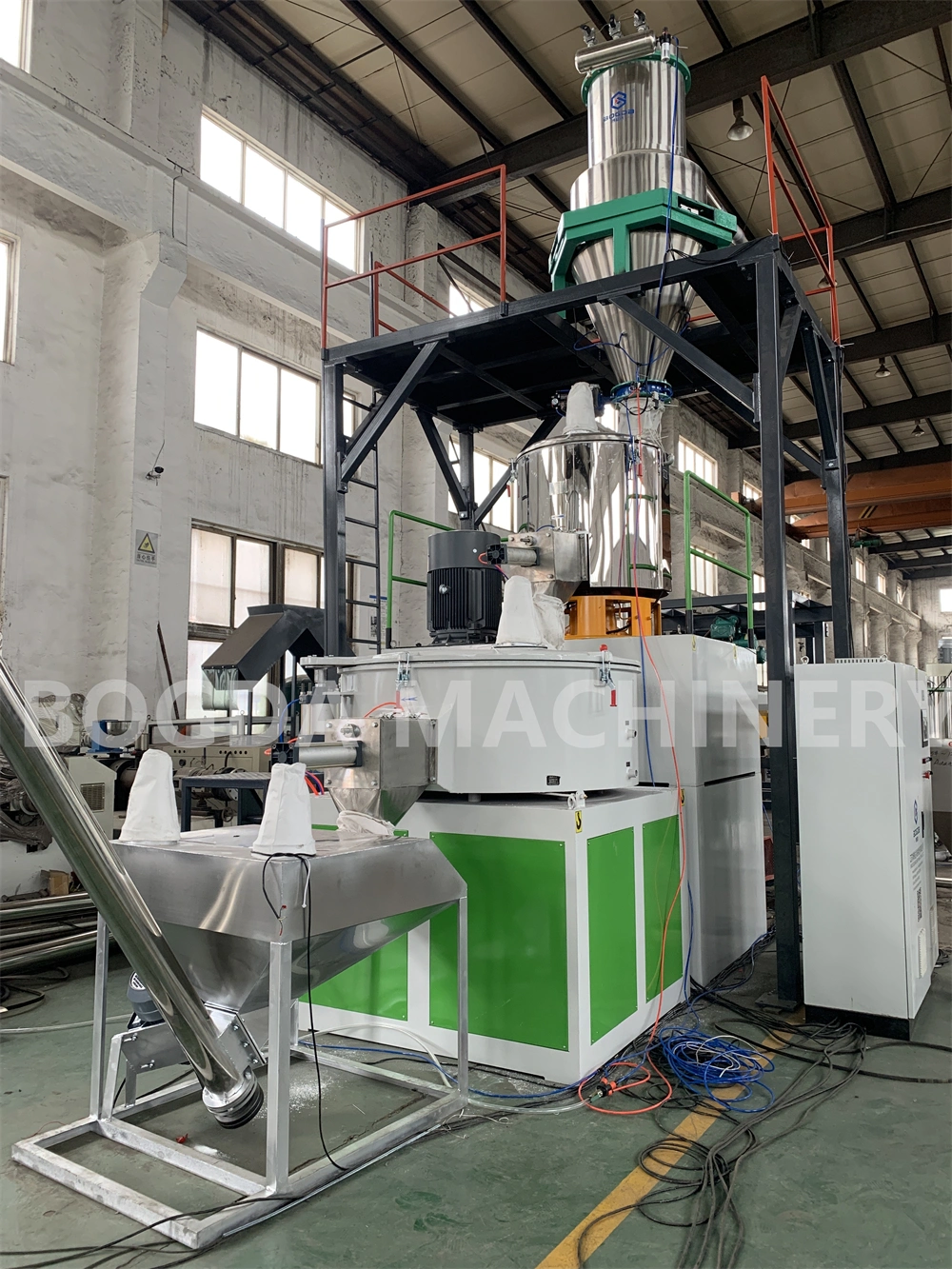 Automatic Feeding Gravimetric Dosing Batching Weighing Mixing Conveying System for PVC Compounding Mixing Small Additive