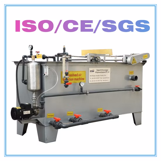  Flotación de aire combinado tipo Flqf;  Sistema de flotación de aire disuelto Daf para tratamiento de aguas residuales