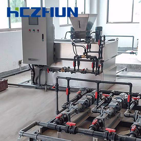 Sistema de dosificación PAM de precipitación química de desinfección de agua de tratamiento de aguas residuales de Hczhun