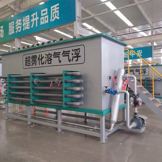 Sistema de flotación de aire disuelto de tanque Daf para tratamiento de aguas residuales industriales