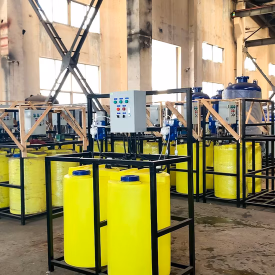 Sistema automático de dosificación de polímeros en polvo Sistema de dosificación de productos químicos para esterilización